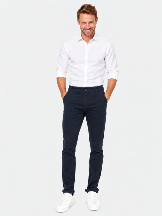 Pantalón Gabardina Skinny Estilo Chino Hombre