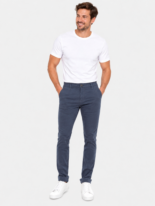 Pantalón Gabardina Skinny Estilo Chino Hombre
