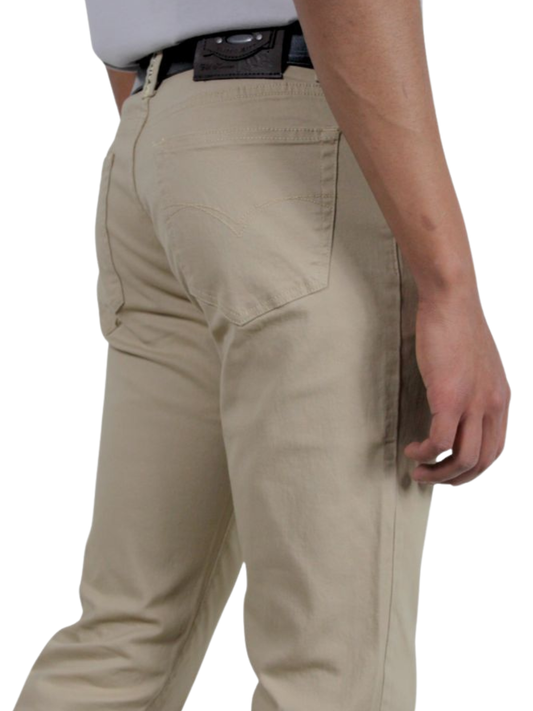 Pantalón Recto Hombre Gabardina Beige Edward's