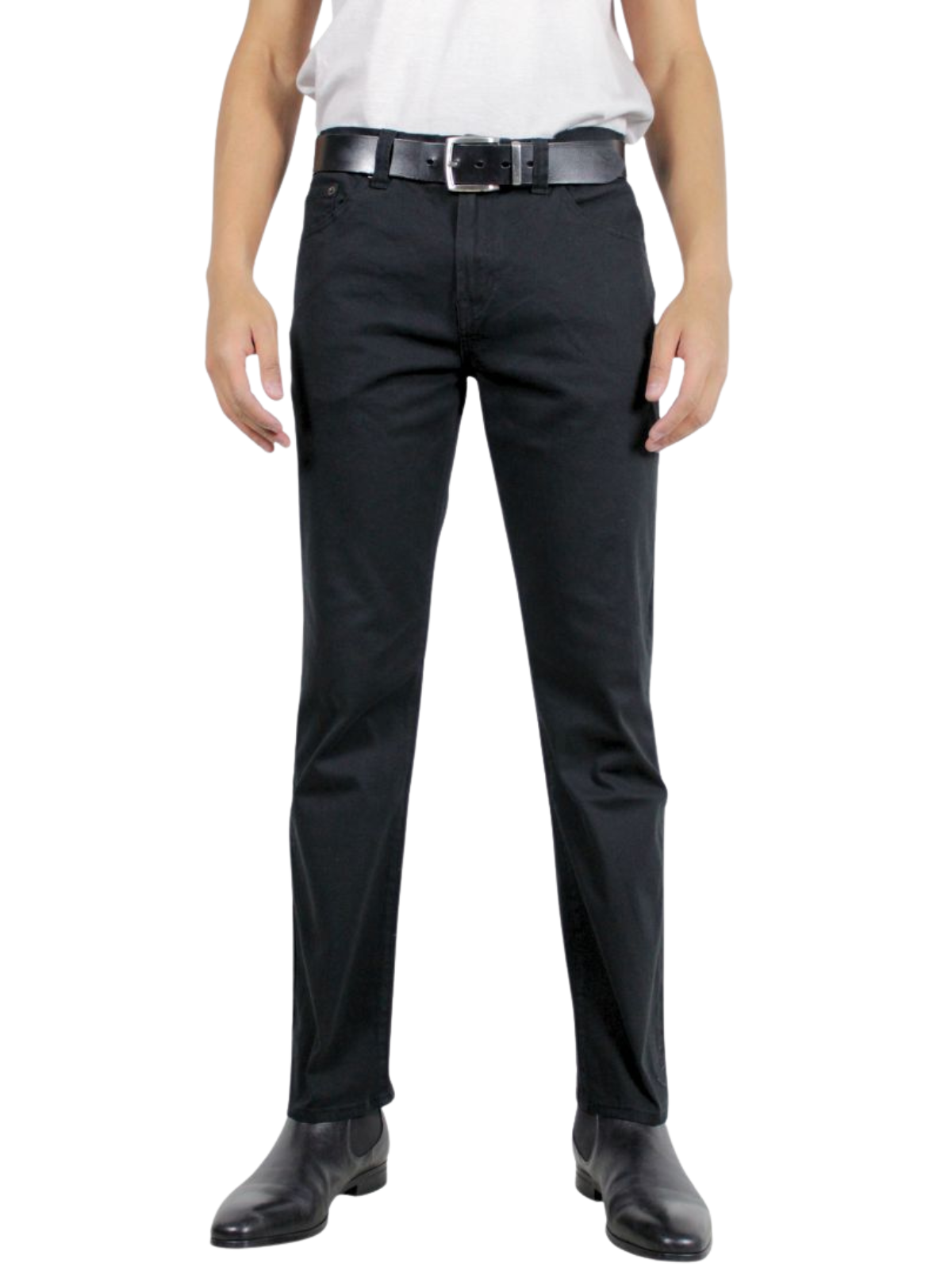 Pantalón Hombre Recto Edición Gabardina Tipo Jean Negro Edward's Boss