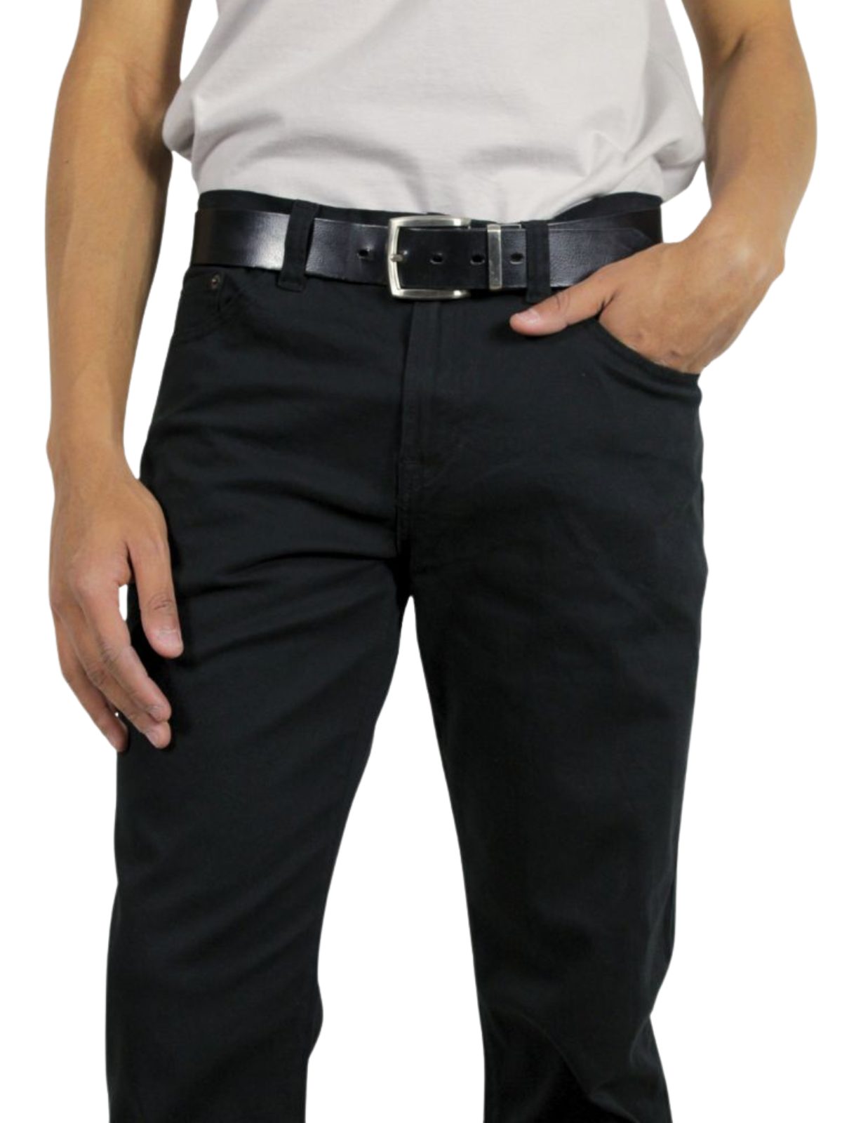 Pantalón Hombre Recto Edición Gabardina Tipo Jean Negro Edward's Boss