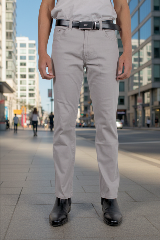 BOSS BEIGE MEN'S TWELLING TROUSERS