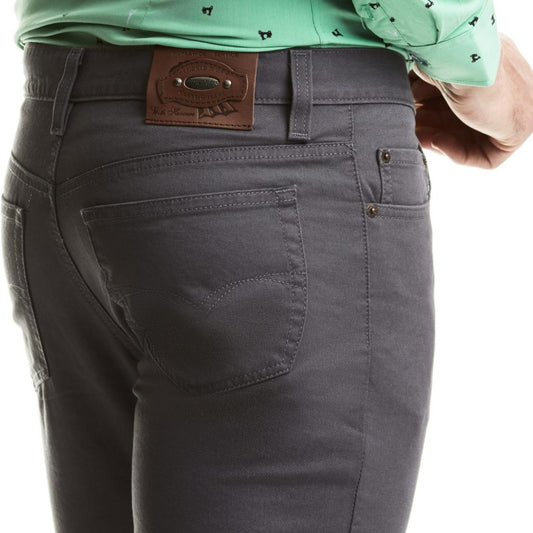 MEN'S SLIM OXFORD TWILL TROUSERS