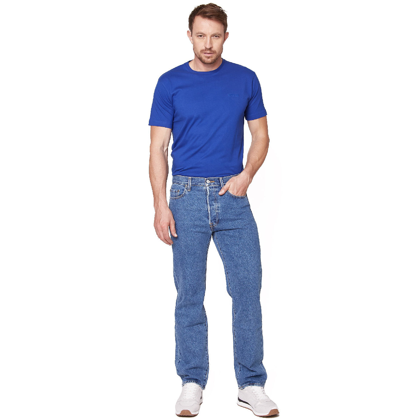 Edward's 2210 Jeans Recto Hombre Mezclilla Azul medio Desgastado