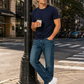 Jeans Hombre Recto Azul Oscuro Edward's EE03