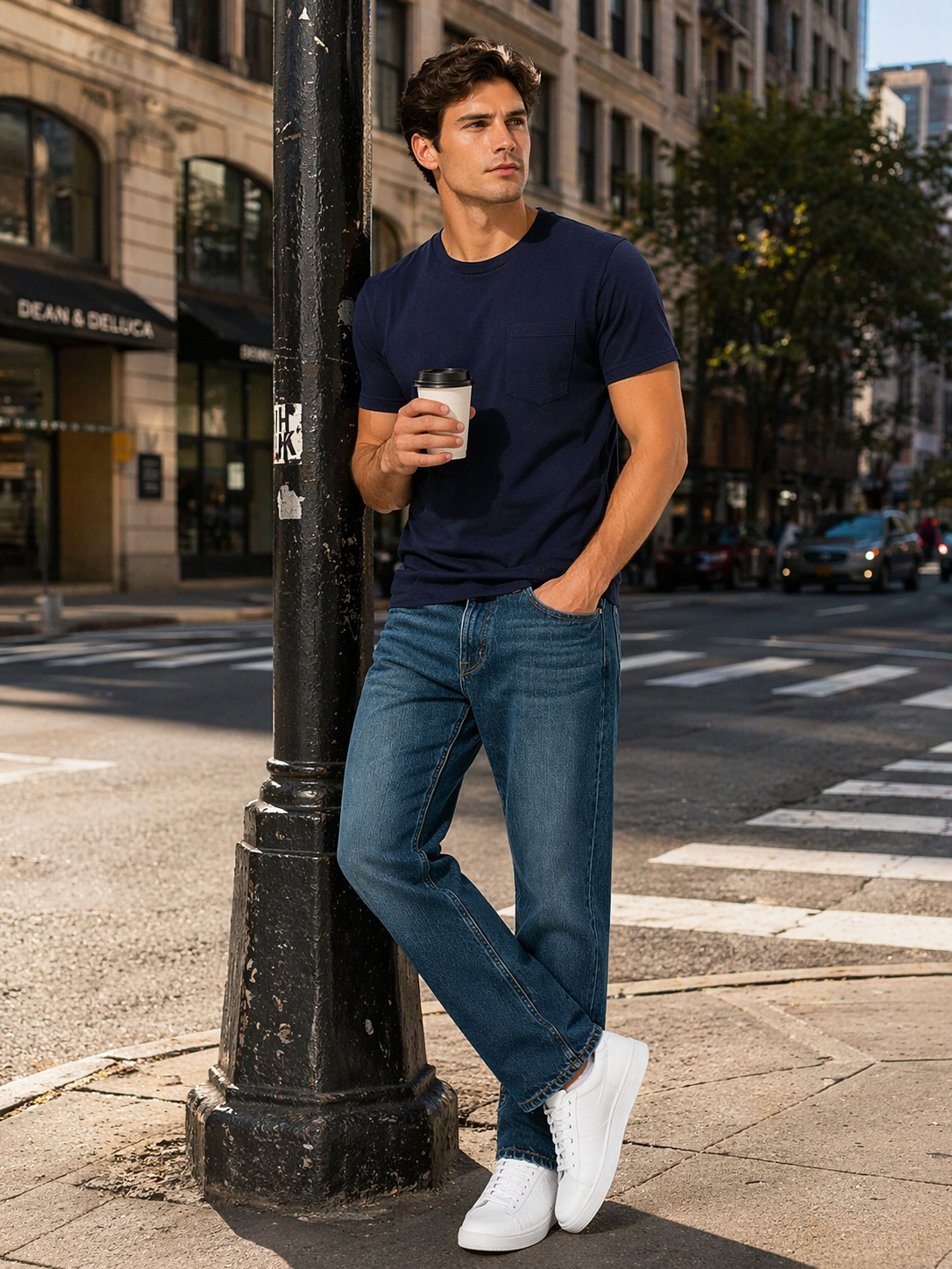 Jeans Hombre Recto Azul Oscuro Edward's EE03