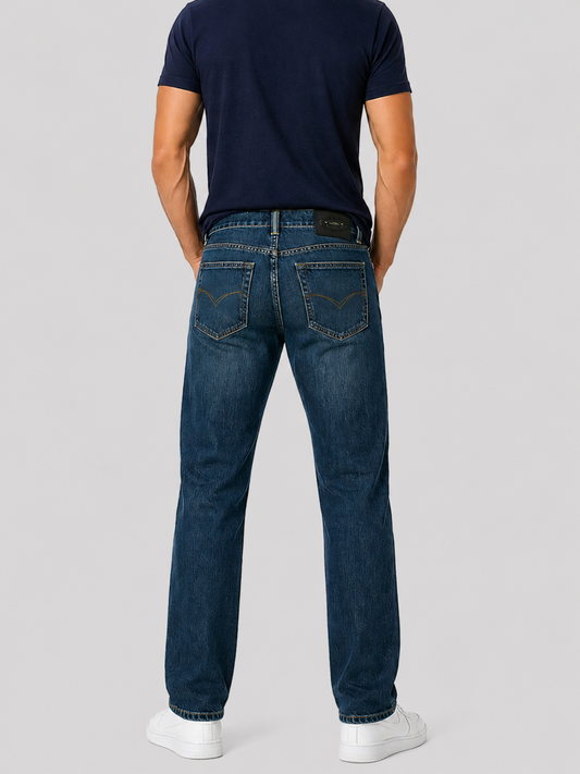 Pantalón Mezclilla Recto Azul Hombre