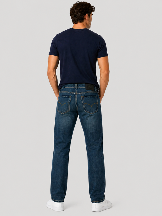 Pantalón Mezclilla Recto Azul Hombre