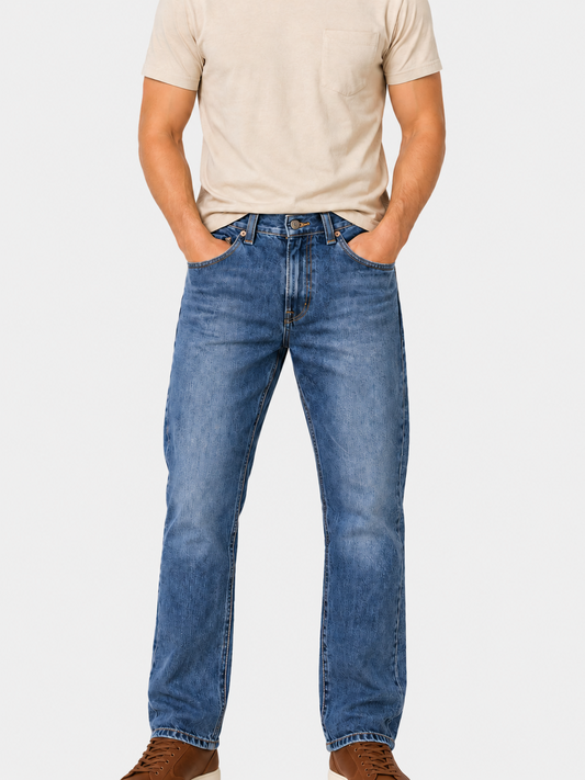 Pantalón Mezclilla Clásico Azul Medio Hombre