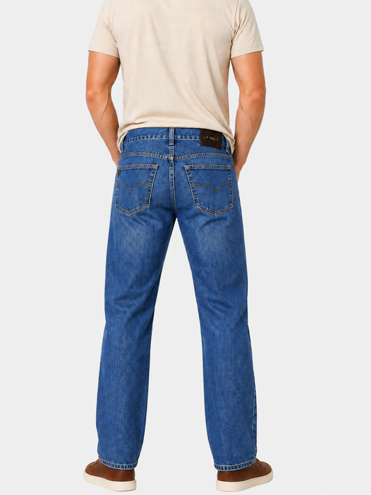 Pantalón Mezclilla Clásico Azul Medio Hombre