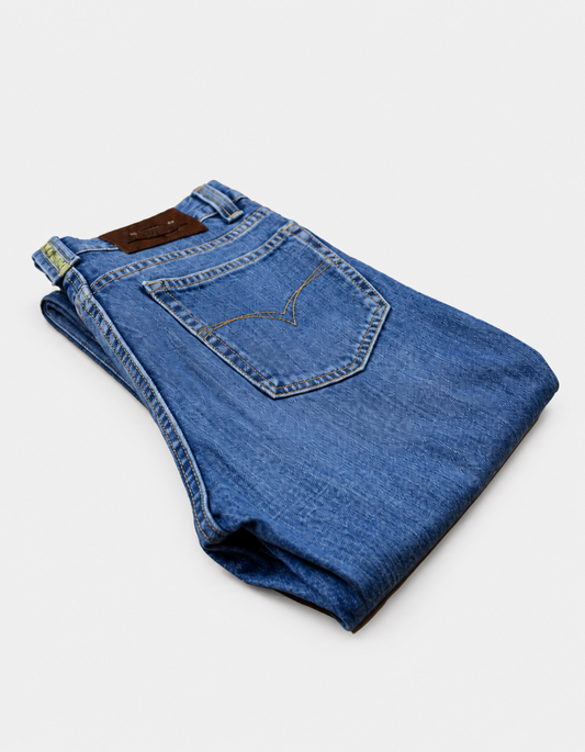 Pantalón Mezclilla Clásico Azul Medio Hombre