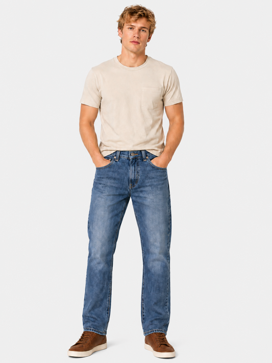 Pantalón Mezclilla Clásico Azul Medio Hombre