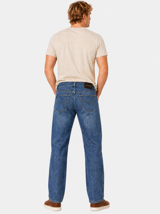 Pantalón Mezclilla Clásico Azul Medio Hombre