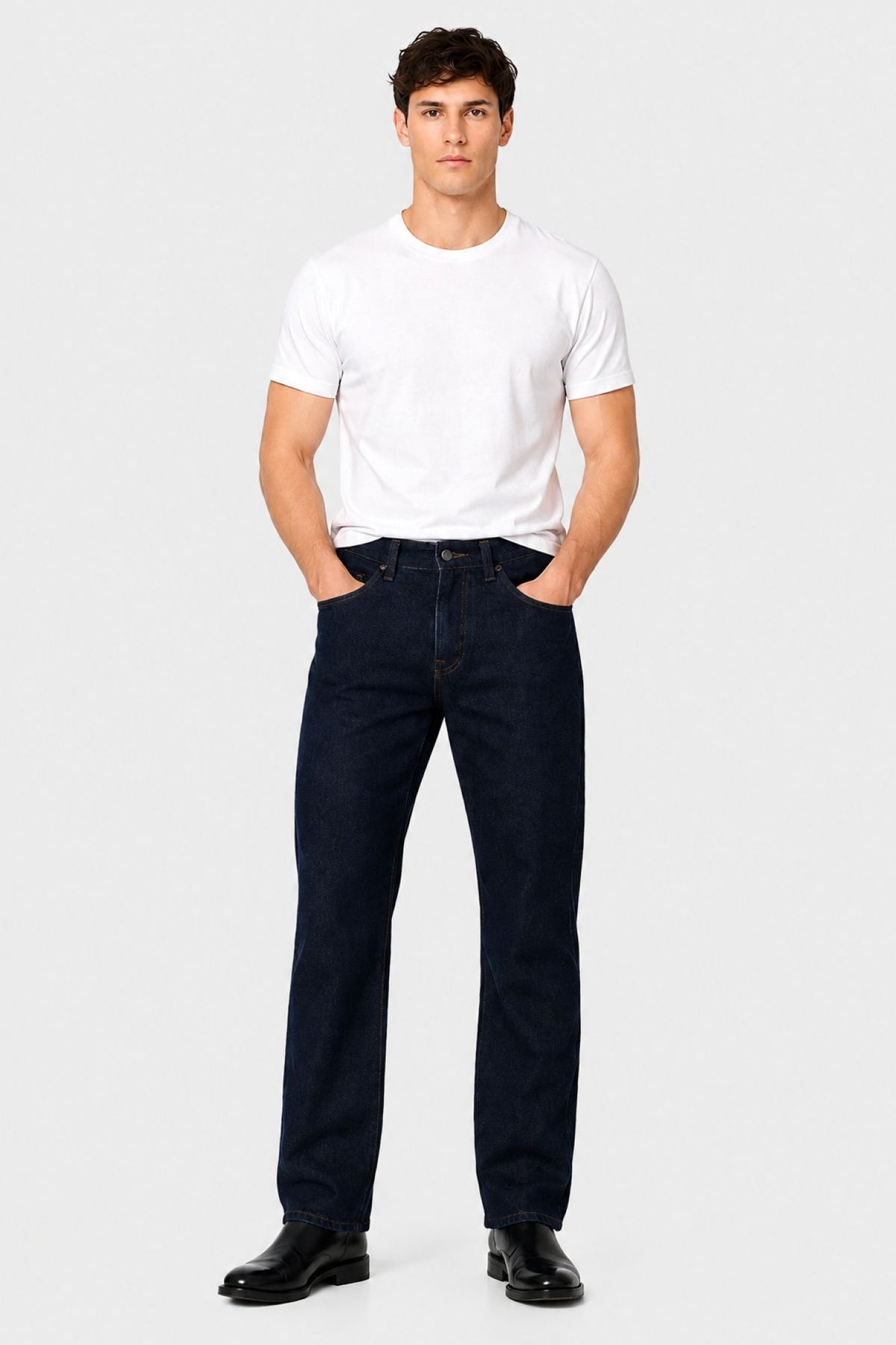 Jeans Straigh Azul Oscuro Hombre EE05
