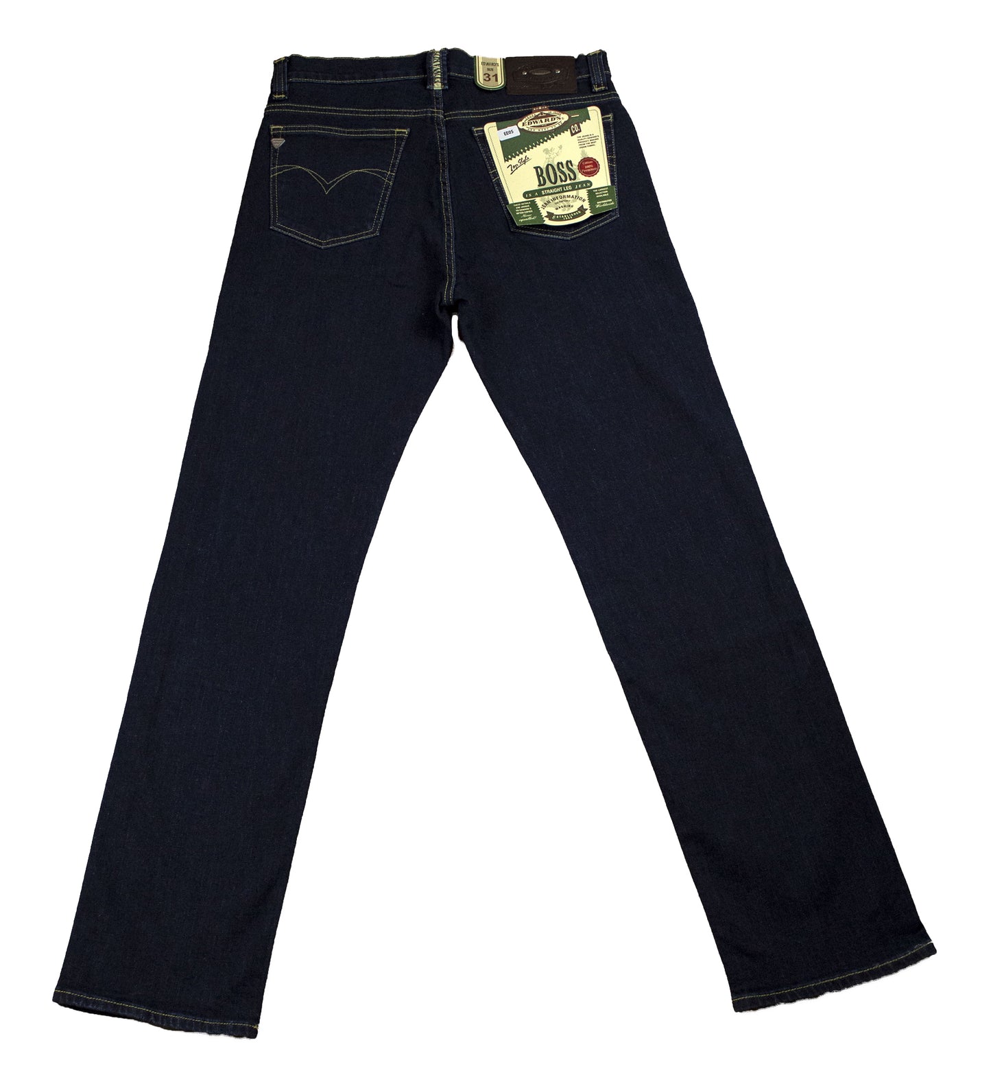 Edward's EE05 Jeans Recto Hombre Mezclilla Azul oscuro Desgastado