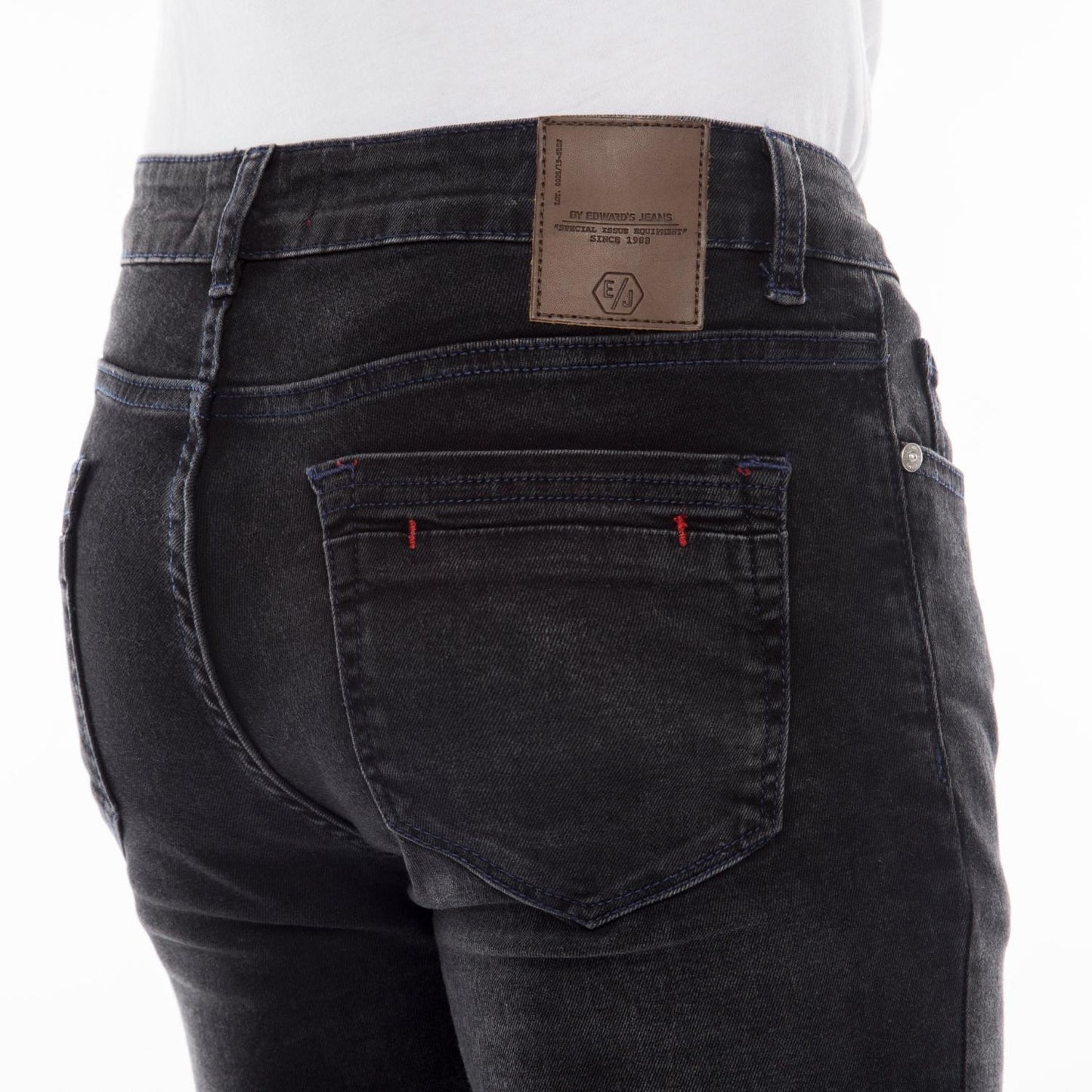Jeans Hombre Skinny Denim Stretch Negro Edward's EJ03