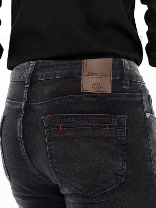 Jeans Hombre Skinny Denim Stretch Negro