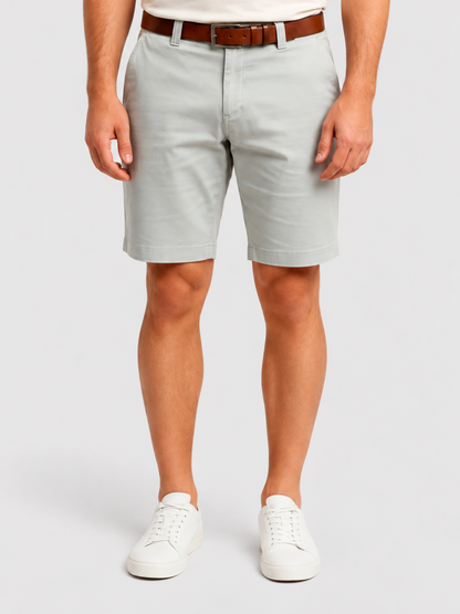 Men's gray denim Bermuda shorts