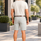 Men's gray denim Bermuda shorts