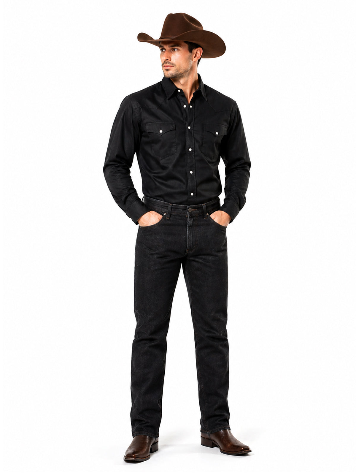 Jeans Recto Hombre Tiro Alto Grafito Edward’s 7500
