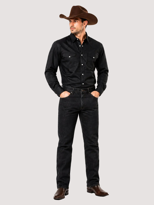 Pantalón Mezclilla Straight Hombre Grafito Edward’s
