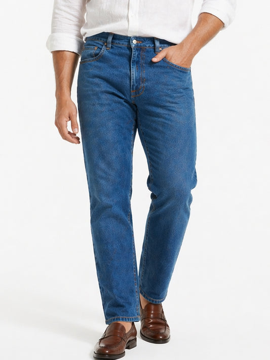 Jeans Hombre Recto Tallas Grandes Azul Índigo Edward's 2601