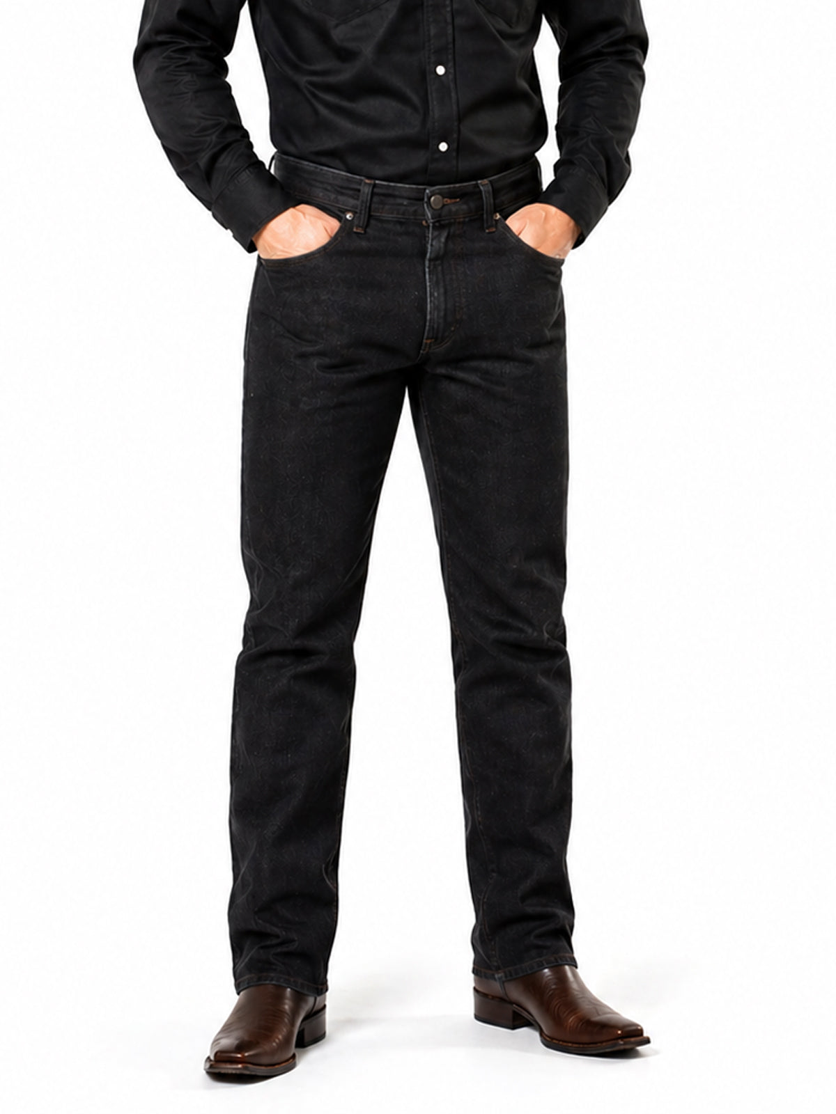 Jeans Recto Hombre Tiro Alto Grafito Edward’s 7500