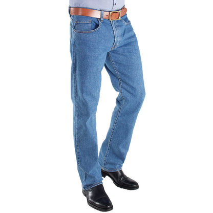 Jeans Hombre Recto Stretch Desgastado Azul Claro Edward's 2690