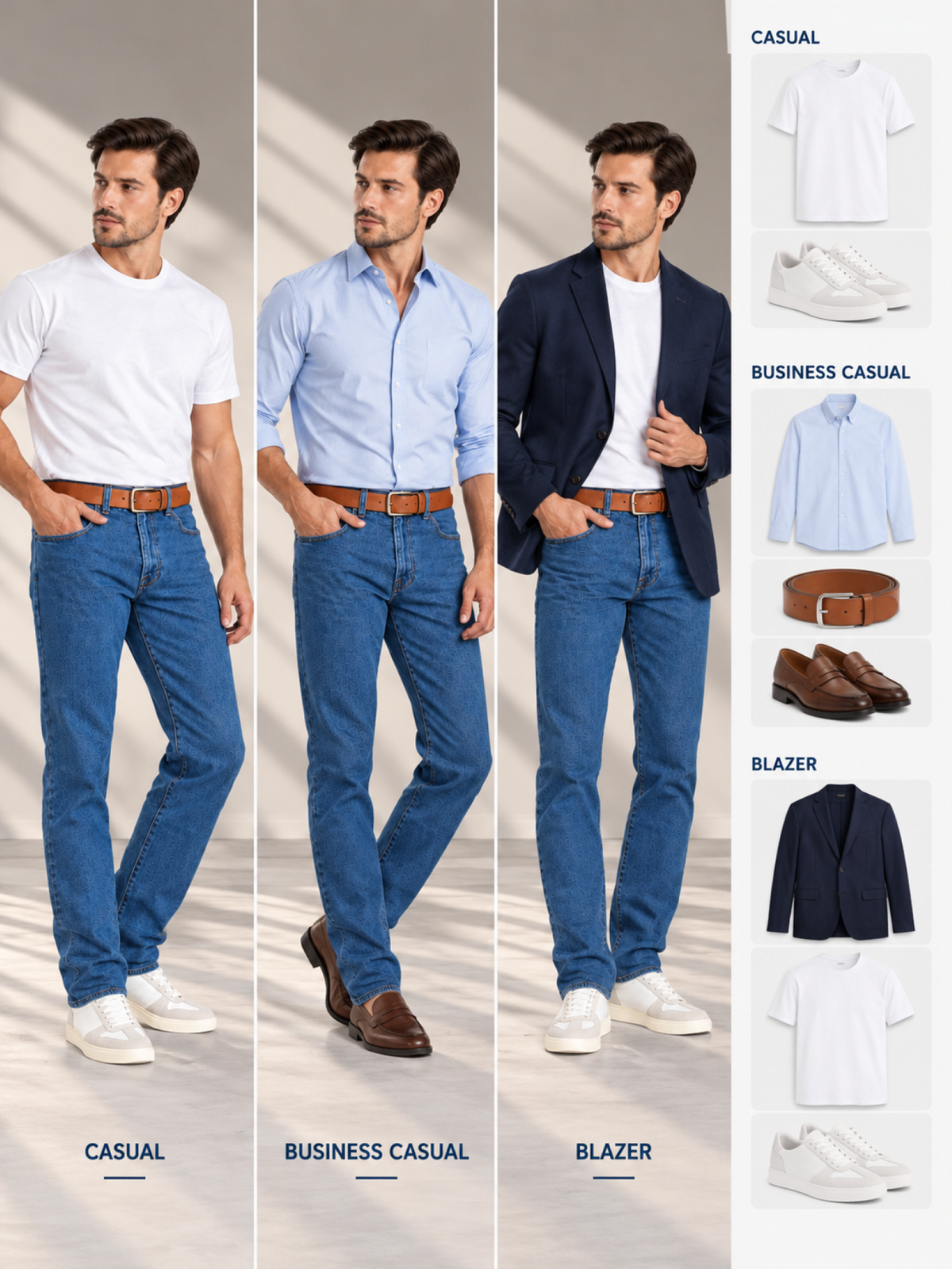 Jeans Recto Stretch Azul Hombre Edwards 2690