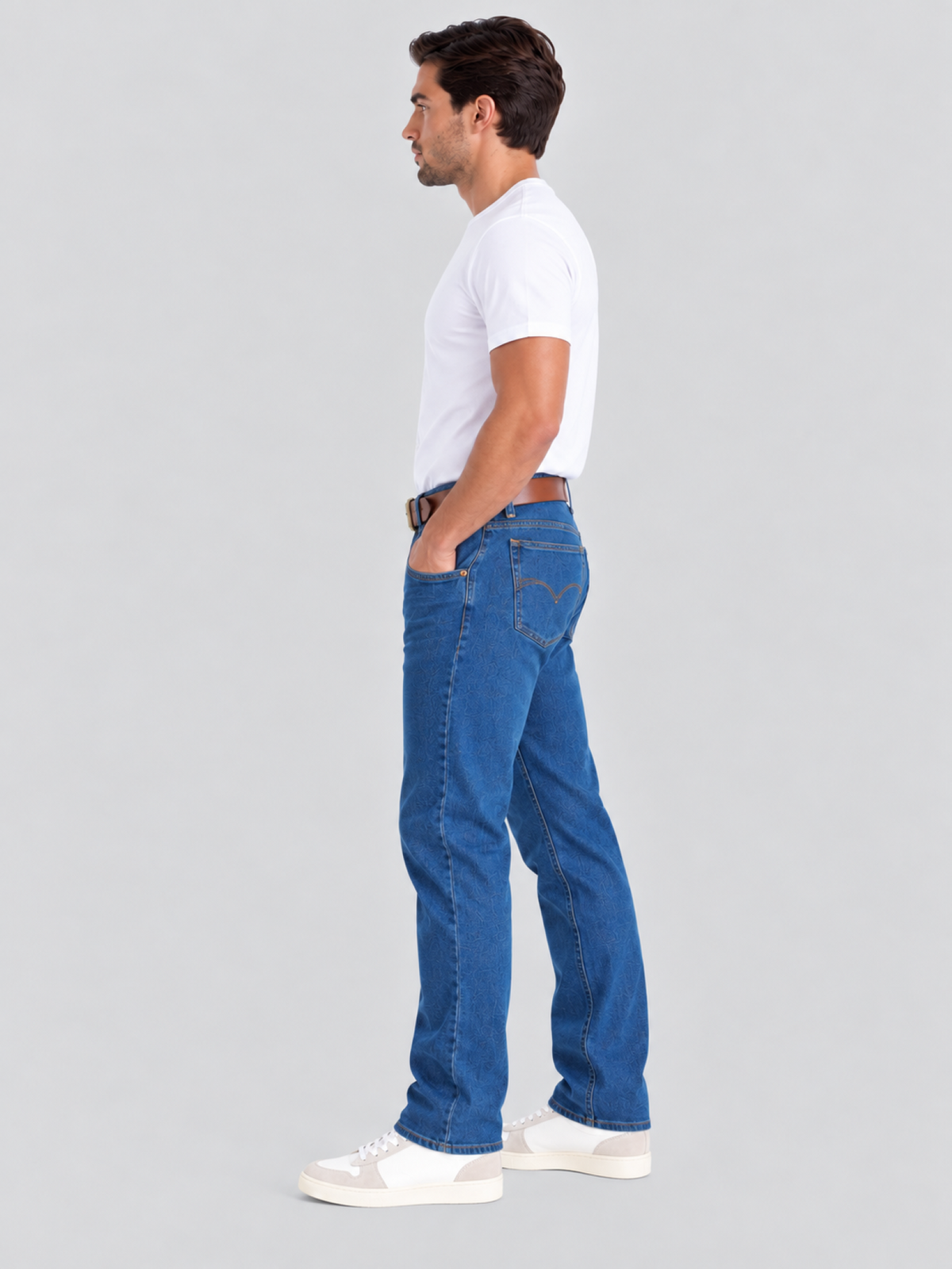 Jeans Recto Stretch Azul Hombre Edwards 2690