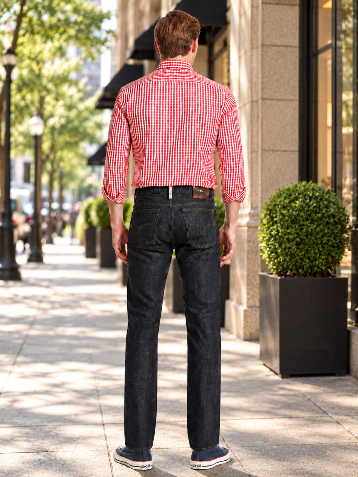 Pantalón Mezclilla Clásico Grafito Hombre