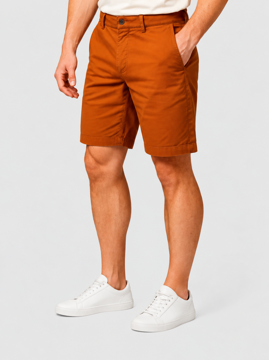 Men's olive green denim Bermuda shorts