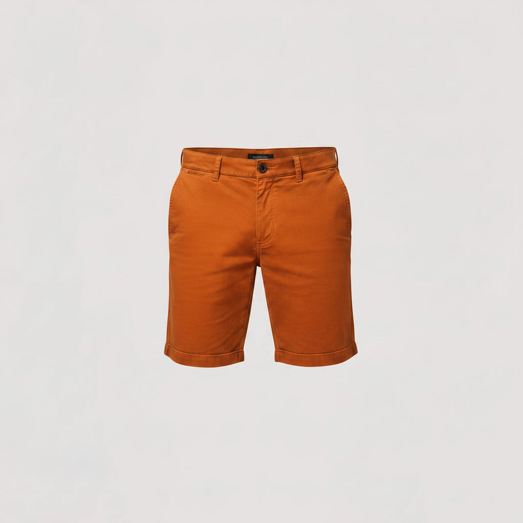 Men's ochre denim Bermuda shorts