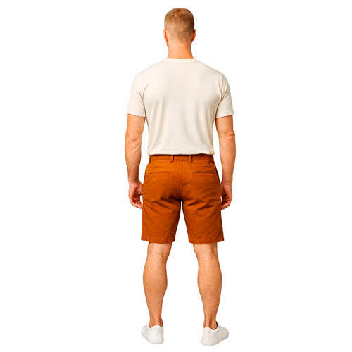 Pantalón Corto Chino Hombre Algodón Ocre Edward's