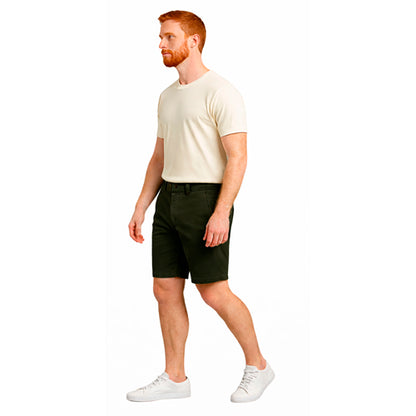 Pantalón Corto Chino Hombre Algodón Olivo Edward's