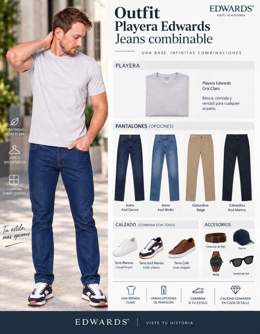 Playera Cuello Redondo Edwards