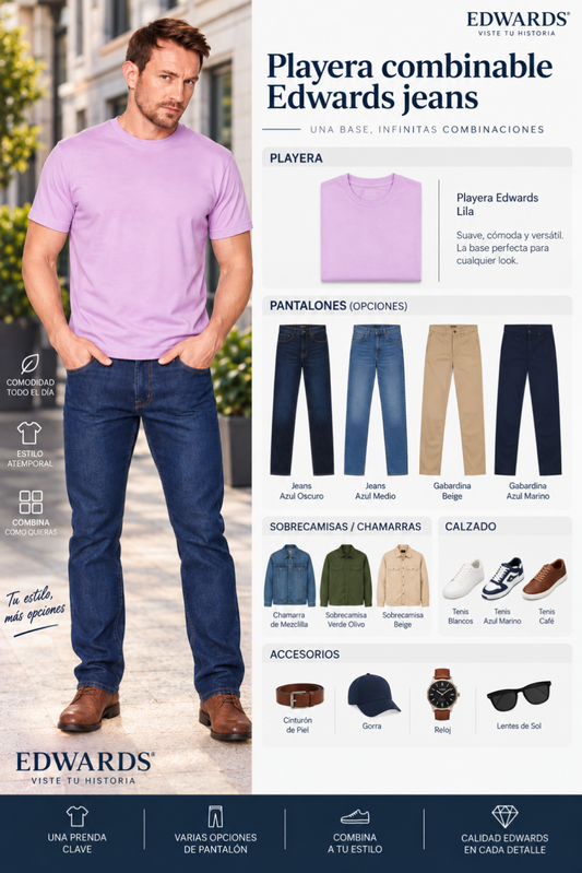 Playera Cuello Redondo Edwards