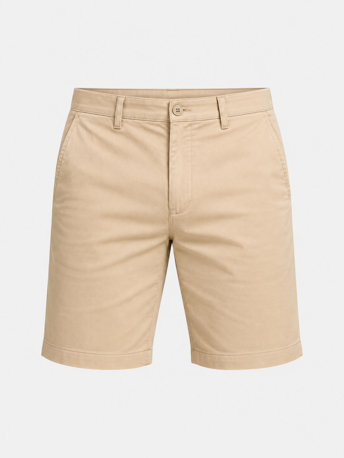Men's sand-colored denim Bermuda shorts
