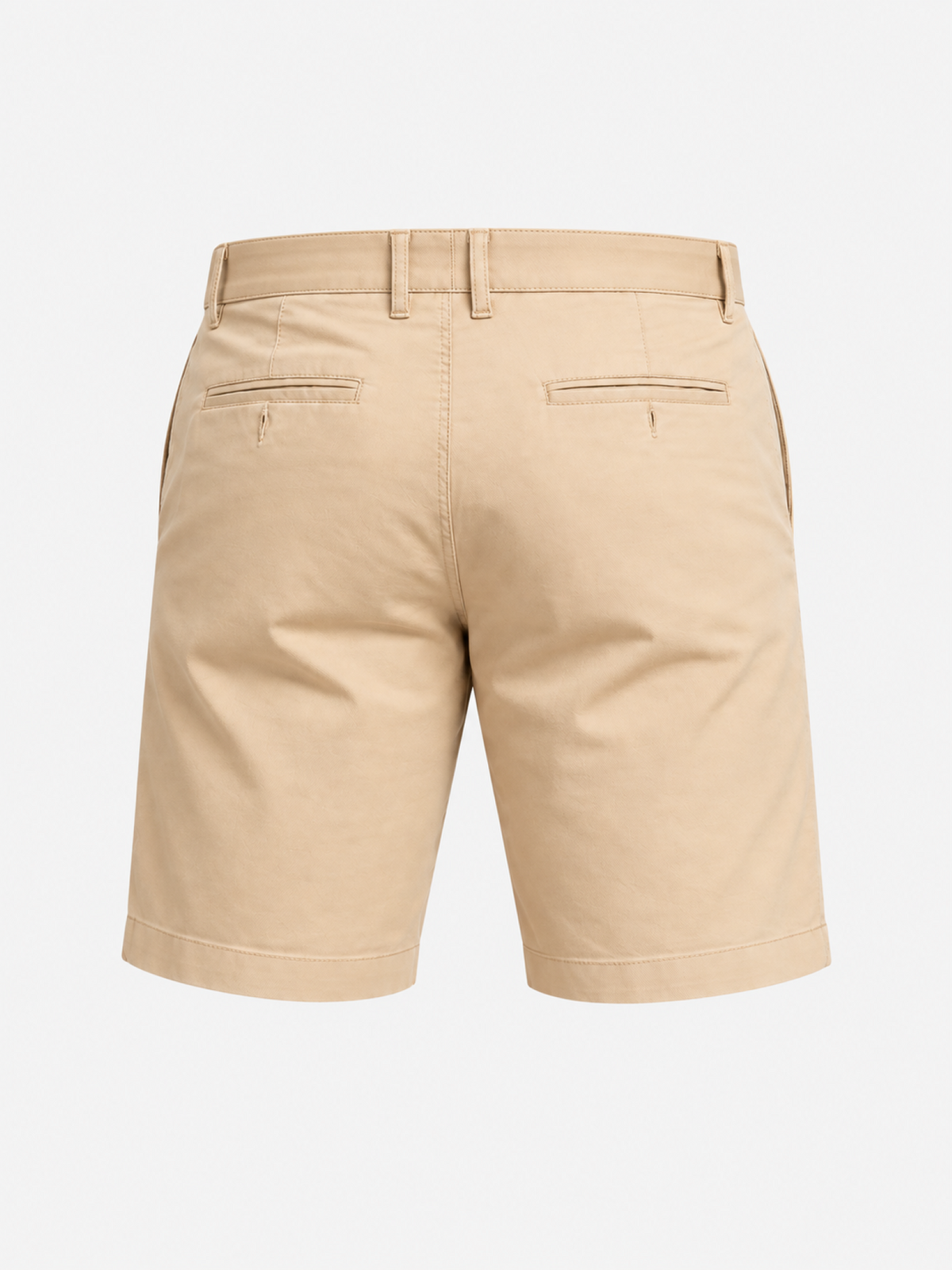 Men's sand-colored denim Bermuda shorts