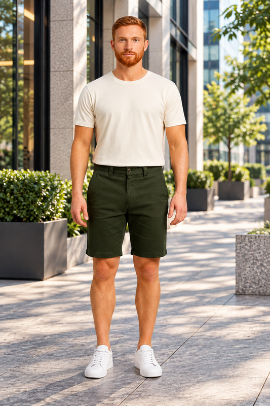Bermudas Mezclilla Olivo Hombre Edwards