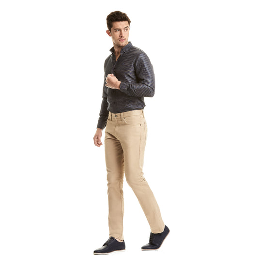 Pantalón Slim Hombre Gabardina Stretch Tipo Jean Khaky Edward's® 1322