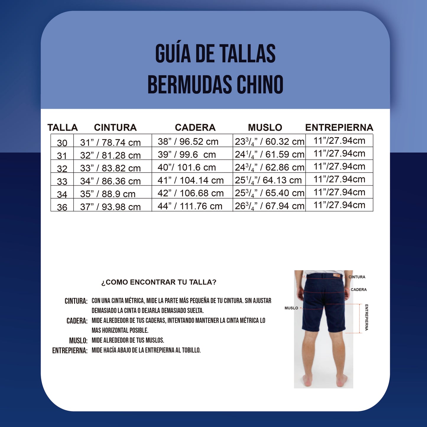 Bermudas Mezclilla Hombre Edward's