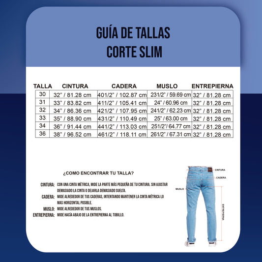 Jeans Slim Azul Petróleo Edward's