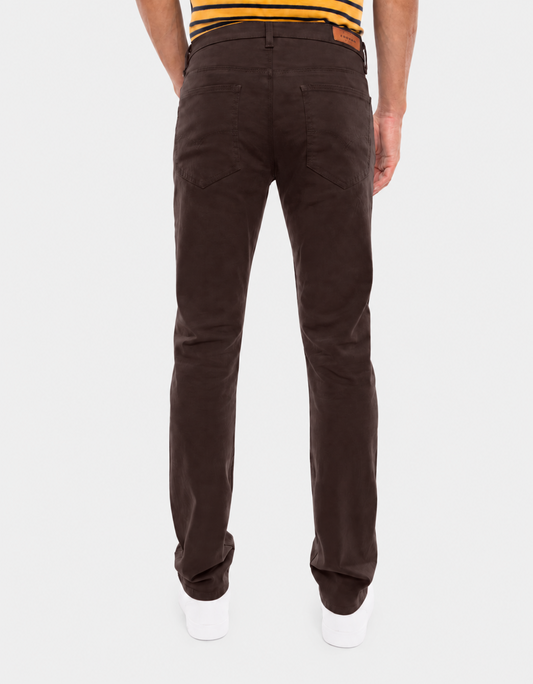 Pantalón Gabardina Skinny Café Hombre