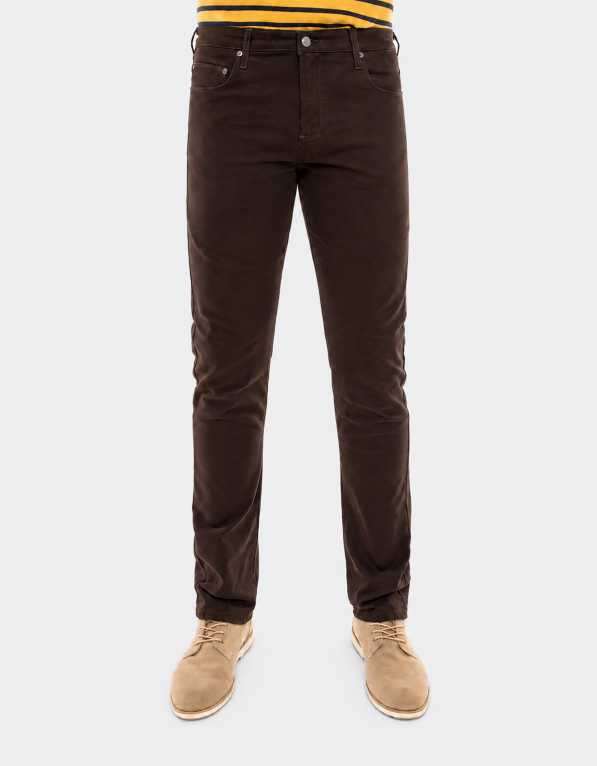 Pantalón Gabardina Skinny Café Hombre