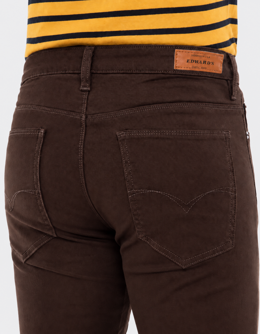 Pantalón Gabardina Skinny Café Hombre