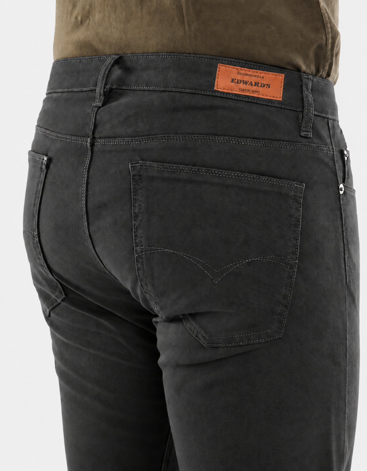 Pantalón Gabardina Skinny Gris Hombre