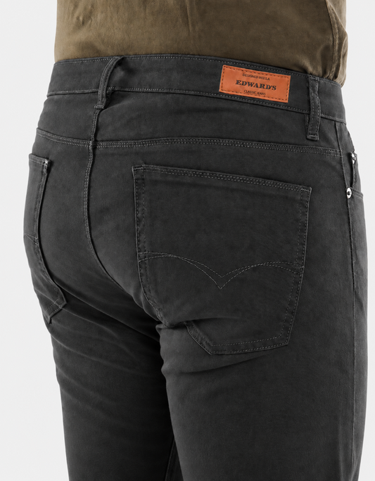 Pantalón Gabardina Skinny Gris Hombre