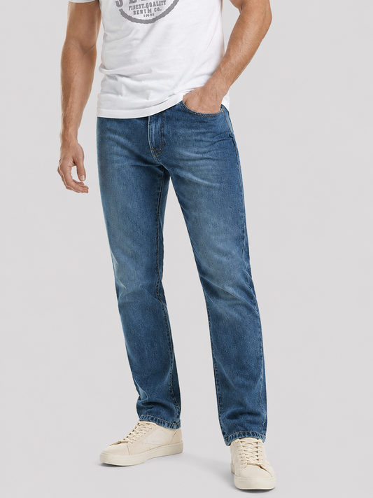 Jeans Recto Azul Petróleo Hombre