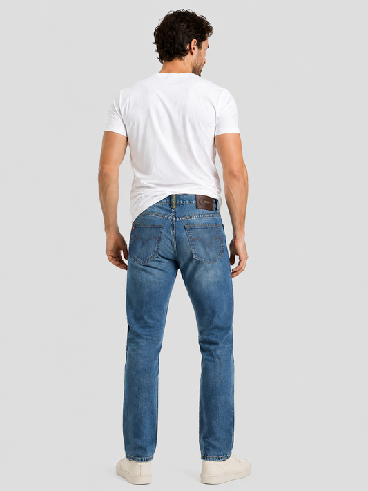 Jeans Recto Azul Petróleo Hombre